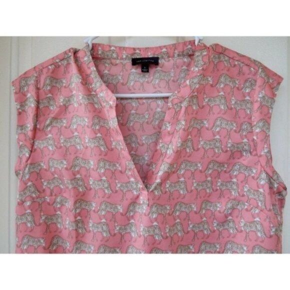 The Limited Cheetah Animal Print V-Neck Blouse Small - Picture 5 of 7